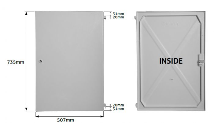 Door For Large Permali Electric Meter Box 735x507mm