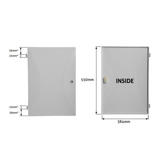 Measuring meter box doors